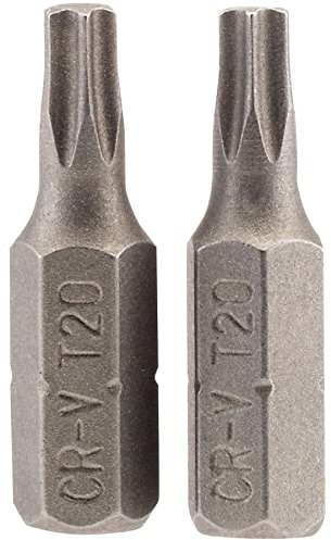 Draper TX-STAR Insert Bit, 1/4 Hex, 25mm Long, T20 (Pack of 2)