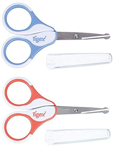 Tigex Ciseaux Spatulés avec Étui Protecteur Coloris Aléatoires