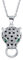 Bling Jewelry Nachlass Art Deco Stil Tier Gefleckt Schwarz Weiß Katze Grün Auge Cubic Zirconia CZ Panther Anhänger Halskette Für Frauen Silber Vergoldet Messing