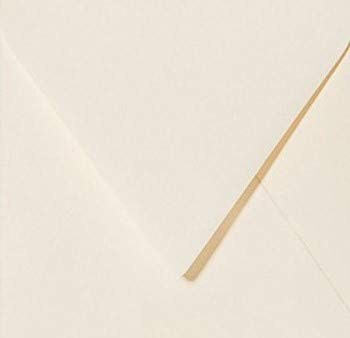 25 Briefumschläge 13,0 x 13,0 cm 130 x 130 mm Zart Creme Verschluss: feuchtklebend Grammatur: 120 g/m²