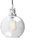 Yosoan Rundkugel-Klar Glas Industrie Loft-Pendelleuchte Pendelleuchten Badezimmerleuchte, Badezimmerlampe, Innenleuchte, spritzwassergeschützt (Chrom Farbe)