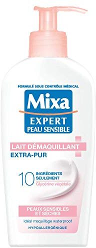 Mixa Expert Anti-Trockenheitsreinigungsmilch für empfindliche Haut mit Glycerin, 200 ml, 2 Packungen