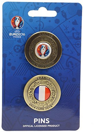 UEFA EURO 2016 - Produit Officiel Set de Deux PIN - Broches en Metal