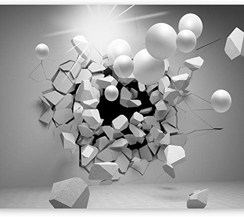 Fotomurale murando Carta da parati 300x210 cm TNT Murale alla moda Decorazione da Muro XXL Poster Gigante Design Carta per pareti Astratto Palla 3D a-C-0002-a-d