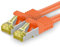 1aTTack.de Câble Réseau Cat7 Cat 7 10 GB/s SFTP - 1x 0,5m - RJ45 Ethernet LAN DSL Routeur Modem - Orange