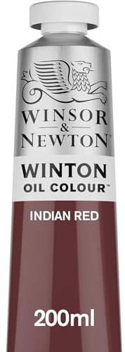Winsor & Newton 1437317 Winton, feine hochwertige Ölfarbe - 200ml Tube mit gleichmäßiger Konsistenz, Lichtbeständig, hohe Deckkraft, Reich an Farbpigmenten - Indischrot
