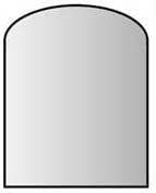 Lienbacher Metallbodenplatte,Stärke 1,5 mm, 85x110 cm, silber antik,Segmentbogen
