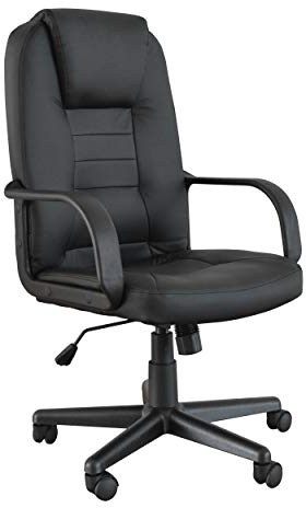 Demeyere Menelas Fauteuil de Bureau Noir Mat, Nylon, 60 cm x P 58 cm x H 100,5 cm