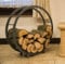 DanDiBo Kaminholzregal Kaminholzständer Rund D-70 cm Grau 80004 Holzkorb Kaminholzhalter