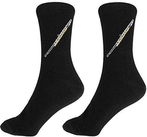 mugesh Musik-Socken Querflöte (35/38) - Schönes Geschenk für Musiker