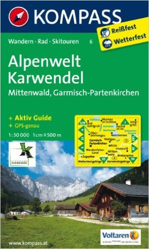 Alpenwelt Karwendel - Mittenwald - Garmisch-Partenkirchen: Wanderkarte mit Tourenführer, Radrouten und Skitouren. GPS-genau. 1:50000 (KOMPASS-Wanderkarten) ( Folded Map, Dezember 2010 )