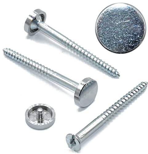 Badezimmerspiegel-Befestigungen, 8 Stück aus massivem Messing, mit 2 Zoll Schrauben (5,1 cm)