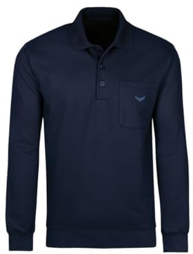 Trigema Herren Langarm Polo aus Sweat-Qualität
