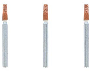 Dremel 997 Korund-Schleifspitze - Zubehörsatz für Multifunktionswerkzeug mit 3 Schleifspitzen 3,4mm zum Schärfen, Glätten und Schleifen von Metall, Gussteile, Schweißverbindungen, Nieten und Rost
