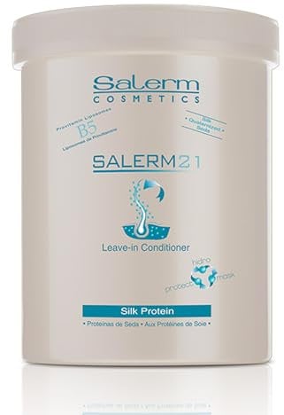 SALERM - Acondicionador de Pelo Instantáneo - Salerm 21 Silk Protein - 1000 ml - Acondicionador sin Aclarado o con Aclarado - con Proteínas de Seda - Protector del Calor e Hidratante