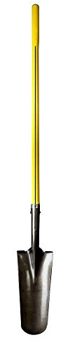 Nupla - 72095 SS16L-E Ergo Power Sharp Shooters Drain Spade, 16 Hollow Back Blade, Ergo Grip, 16 Gauge, 48 Long Handle