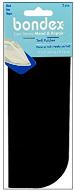 Bondex Iron-On Patches 5X7 2/Pkg-Black