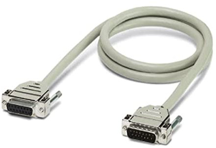 PHOENIX CONTACT CABLE-D15SUB/B/S/600/KONFEK/S Konfektioniertes Geschirmtes Rundkabel, D-SUB-Buchsenleiste (1 x 15-Polig)/D-SUB-Stiftleiste (1 x 15-Polig), 6m Kabellänge