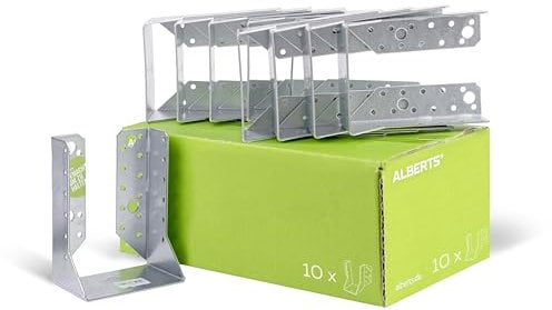 Alberts 848286 Balkenschuh | Typ B | sendzimirverzinkt | 100 x 140 mm | 10er Set