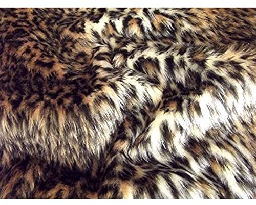 Animal Fun Kunstpelz Stoff Material - Baby Leopard - Baby Leopard, 1Mtr - 150cm x 100cm