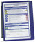 DURABLE | Wandhalter-Komplett-Set | 5 Klarsichttafeln DIN A4 | VE 2 Stk | Rahmen blau