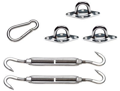 Coolaroo 471927 Extreme Kit Sonnensegel, Hardware, Stahl