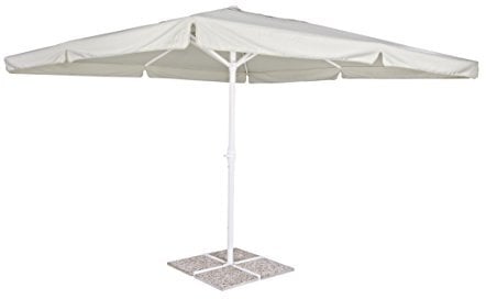Bizzotto Alghero Ombrellone, 4x4, Marmette Non Incluse. Articolo Indicato Anche per Uso Professionale, Bianco, 25x281x25 cm