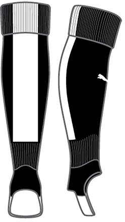 PUMA Stutzen Football Socks mit Stirrups, Black/White, 1, 701946 03