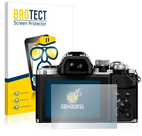 BROTECT Schutzfolie für Olympus OM-D E-M10 Mark II | 2 Stück Transparenter Displayschutz Made in Germany Klare Displayschutz-Folie Clear Einfache Montage Case-Friendly