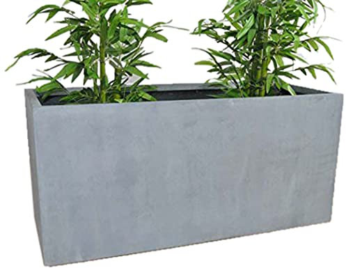 Elegant Einrichten Pflanztrog, Pflanzkübel Fiberglas als Raumteiler 120x50x55cm grau.