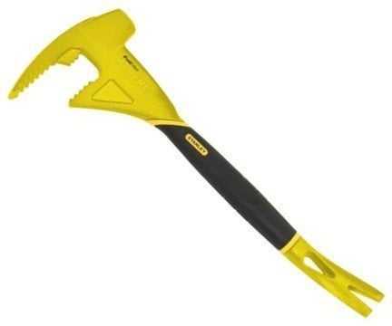 Stanley FatMax Extreme Fubar Wrecking Bar, 18 x 5 x 1 Thick, 5 lbs, Yellow, Textured Plastic Grip, Steel Bevel Head, Ideal for Prying, Splitting, Demolition