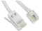 Ex-Pro 15m Modem/Telephone/Fax line cord cable lead RJ11 to BT Plug, suitable for HiSpeed Internet Modems White. [Straight 6P4C]