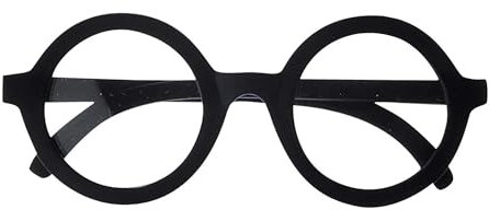W WIDMANN MILANO Party Fashion 6728H - Studentenbrille, schwarz, Schüler, Zauberer, Karneval, Mottoparty