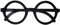 W WIDMANN MILANO Party Fashion 6728H - Studentenbrille, schwarz, Schüler, Zauberer, Karneval, Mottoparty