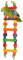 Rainbow Wooden Parrot Ladder Small African Grey Amazon Cockatoo Conure Macaw