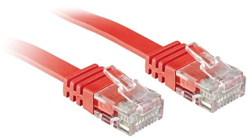 Lindy Cat.6 Flachband-Patchkabel ungeschirmt, rot, 5m
