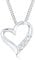 Elli DIAMONDS Necklace Women Heart Pendant Eternity with Diamond (0.04 ct.) in 925 Sterling Silver