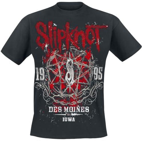 Slipknot Iowa Star Männer T-Shirt schwarz 5XL 100% Baumwolle Band-Merch, Bands