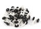 sourcing map 20pcs Glisseur Rail Rideaux Roulette Crochet Roue Rideaux Coulissant Poulie pour Fenêtre Voilage Galet en Plastique Noir Blanc