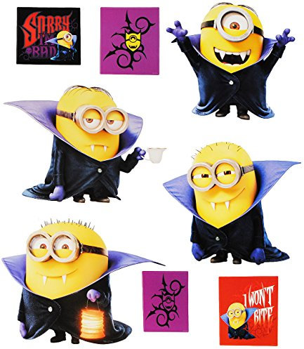 alles-meine.de GmbH 8 TLG. Set große Wandtattoo/Sticker - Minnion - Ich einfach unverbesserlich/Vampir & Dracula - Wandsticker - Aufkleber für Kinderzimmer - selbstkl..