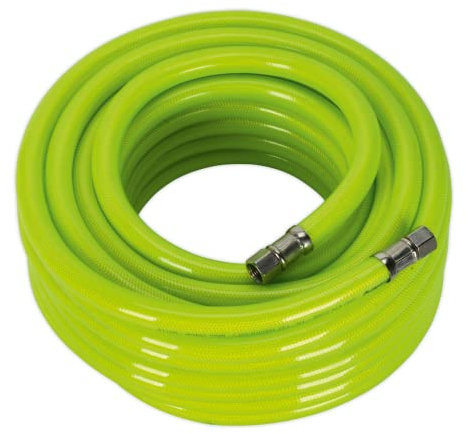 Sealey Ahfc1538 Air Hose High Visibility 15Mtr X ?10Mm with 1/4In Bsp Unions