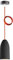 Buchenbusch urban design Betonlampe dark edition 7,5 x 16 cm, Deckenlampe einflammig, LED Pendelleuchte mit Textilkabel Orange, Hängelampe Esstisch Küche Wohnzimmer, Baldachin schwarz