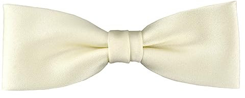 TigerTie vorgebundene schmale Fliege in beige Uni einfarbig + Box