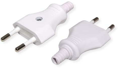 BACHMANN Eurostecker Euroflachstecker Weiß 900.003 (Bruchfestes Kunststoffgehäuse)