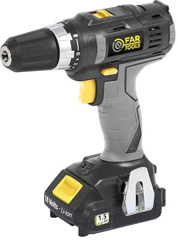 Fartools XF-DRILL XF-DRILL Perceuse/Visseuse sans fil 18V 2 batteries 1,5&3,0Ah Li-ion, 33Nm max, mandrin 10mm, chargeur rapide&mallette