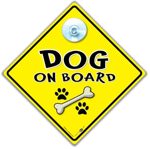 Dog on Board Autoschild, Dog On Board, Dog Car Schild, Neuheit Autoschild, Baby on Board Schild Stil, Stoßstangenaufkleber Stil, Hund im Auto, Hund im Fahrzeug, Hundeautoschild, Baby an Bord, Aufkleber