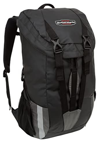 Fieldline Motorrad Allwetter Rucksack schwarz Funktioniert mit Rückenlehne und Sissy Bar