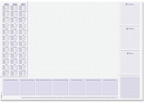 Sigel Lilac HO355 Schreibunterlage 3-Jahreskalender Mehrfarbig (B x H) 595 mm x 410 mm