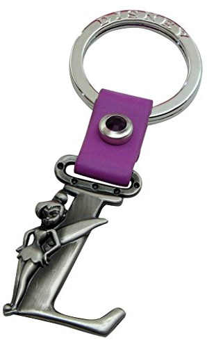 Tinker Bell Letter L Pewter Key Chain