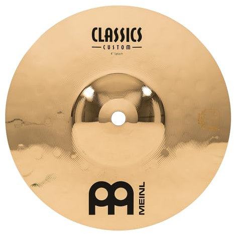 Meinl Cymbals Classics Custom Brilliant Plato Splash de 8 pulgadas (20,32cm) Platillos de Batería - Bronce B12, Acabado Brillante (CC8S-B)